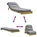 Divano Letto Futon con Materasso 70x206x11cm Pino Impregnato - Foto miniatura 8