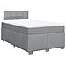 Giroletto a Molle con Materasso Grigio Chiaro 120x200cm Tessuto - Foto miniatura 1