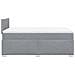Giroletto a Molle con Materasso Grigio Chiaro 120x200cm Tessuto - Foto miniatura 5