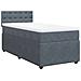 Giroletto a Molle con Materasso Grigio Scuro 90x190 cm Velluto - Foto miniatura 1