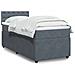 Giroletto a Molle con Materasso Grigio Scuro 90x190 cm Velluto - Foto miniatura 2