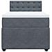 Giroletto a Molle con Materasso Grigio Scuro 90x190 cm Velluto - Foto miniatura 4