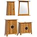 Set Mobili da Bagno 4 pz in Legno Massello di Pino - Foto miniatura 1