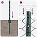 Posti da Recinzione 11 pz U-Channel Verde 120 cm Acciaio - Foto miniatura 9