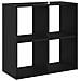 Libreria Nera Rovere 68,5x32x68,5 cm Legno Ingegnerizzato - Foto miniatura 5