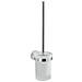 Scopino Wc Con Ciuffo In Setole Da Muro In Acciaio Inox E Cromall 2333-03 Serie Eros Cromato - Foto miniatura 1