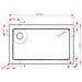 Piatto Doccia 70x120 Cm Rettangolare Ribassato Resina H3.5 Cm Monaco Bianco - Foto miniatura 2