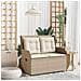 Panchina da giardino con cuscino Beige Poly Rattan - Foto miniatura 2