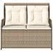 Panchina da giardino con cuscino Beige Poly Rattan - Foto miniatura 3