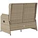 Panchina da giardino con cuscino Beige Poly Rattan - Foto miniatura 5