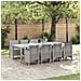 Set da Pranzo per Giardino 9 pcs Bianco Rattan Polt - Foto miniatura 2