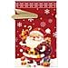 Sacchetti Di Natale Per Dolci Fiocco Di Neve Babbo Natale 12x17cm (confezione Da 50) Sacchetti Regalo Con Coulisse - Foto miniatura 3