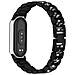 Cinturino Bracciale Sottile Con Diamanti Compatibile Con Xiaomi Mi Band 8/9/10 - Acciaio Inossidabile Black - Foto miniatura 3