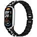 Cinturino Bracciale Sottile Con Diamanti Compatibile Con Xiaomi Mi Band 8/9/10 - Acciaio Inossidabile Black - Foto miniatura 1