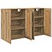 Mobile a muro 2 pcs Rovere artigianale 69,5 x 34 x 90 cm - Foto miniatura 6