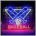 Insegna Al Neon Led Baseball 40x34cm - Luce Decorativa Alimentata Tramite Usb - Foto miniatura 7