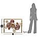 Console Glam Redy In Ferro E Vetro Con Decori Floreali Cm 114x41,5x80 - Foto miniatura 8