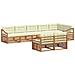 Set di divani da esterno con cuscino 8 pcs Naturale e Crema - Foto miniatura 1