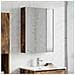 Mobiletto per specchio da bagno Rovere fumé 33 x 11,5 x 50 cm - Foto miniatura 2