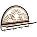 Mensola Oporto Con Appendiabiti In Ferro, Legno E Rattan — 46x15,5x30 Cm - Foto miniatura 1