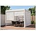 Piana, Pergola Bioclimatica Autoportante 3x3 M In Alluminio Bianco Con Tende A Rullo Retrattili Su Tutti E 4 I Lati. - Foto miniatura 1