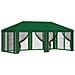 Copertura Gazebo con Pareti Laterali 6 x 3 m Verde Poliestere - Foto miniatura 1