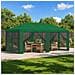 Copertura Gazebo con Pareti Laterali 6 x 3 m Verde Poliestere - Foto miniatura 2