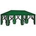 Copertura Gazebo con Pareti Laterali 6 x 3 m Verde Poliestere - Foto miniatura 4