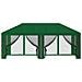 Copertura Gazebo con Pareti Laterali 6 x 3 m Verde Poliestere - Foto miniatura 5