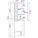 Mobile Bagno ZWOLLE Legno antico 66 x 25,5 x 190 cm - Foto miniatura 9