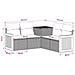 Set di divani 5 pz Nero Rattan sintetico e Acciaio - Foto miniatura 3