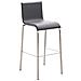Sgabello Bar Impilabile Avola In Acciaio E Similpelle I Sedia Alta Da Cucina Con Schienale Altezza Seduta 78 CM Grigio - Foto miniatura 1