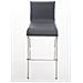 Sgabello Bar Impilabile Avola In Acciaio E Similpelle I Sedia Alta Da Cucina Con Schienale Altezza Seduta 78 CM Grigio - Foto miniatura 2