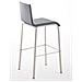 Sgabello Bar Impilabile Avola In Acciaio E Similpelle I Sedia Alta Da Cucina Con Schienale Altezza Seduta 78 CM Grigio - Foto miniatura 4