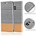 Custodia Compatibile Con Htc One M9 In Grigio Chiaro Marrone - Coperchio Protettiva Con Chiusura Magnetica, Funzione Stand E Tasca Per Le Carte - Foto miniatura 5