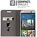 Custodia Compatibile Con Htc One M9 In Grigio Chiaro Marrone - Coperchio Protettiva Con Chiusura Magnetica, Funzione Stand E Tasca Per Le Carte - Foto miniatura 6
