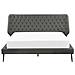 Letto In Simil Pelle Grigia Con Struttura A Doghe 160 X 200 Cm Essonne - Foto miniatura 11