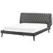 Letto In Simil Pelle Grigia Con Struttura A Doghe 160 X 200 Cm Essonne - Foto miniatura 8