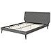Letto In Simil Pelle Grigia Con Struttura A Doghe 160 X 200 Cm Essonne - Foto miniatura 2