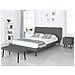 Letto In Simil Pelle Grigia Con Struttura A Doghe 160 X 200 Cm Essonne - Foto miniatura 3