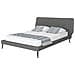Letto In Simil Pelle Grigia Con Struttura A Doghe 160 X 200 Cm Essonne - Foto miniatura 1