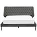 Letto In Simil Pelle Grigia Con Struttura A Doghe 160 X 200 Cm Essonne - Foto miniatura 10