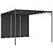 Gazebo da Giardino con Tenda Laterale 4x3x2,25 m Antracite - Foto miniatura 1