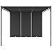 Gazebo da Giardino con Tenda Laterale 4x3x2,25 m Antracite - Foto miniatura 2