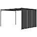 Gazebo da Giardino con Tenda Laterale 4x3x2,25 m Antracite - Foto miniatura 4