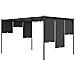 Gazebo da Giardino con Tenda Laterale 4x3x2,25 m Antracite - Foto miniatura 5