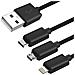 Cavo Usb 3 In 1 Per Ricarica, Cordone Robusto Da 1m,, Nero - Foto miniatura 9