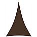 Parasole a Vela Oxford Triangolare 5x6x6 m Marrone - Foto miniatura 1