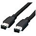 FireWire IEEE-1394 Cable 6/4-pin, 1,8 m - black, Nero - Foto miniatura 1