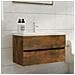 Mobile Sottolavabo Rovere Fumo 80x38,5x45 Cm Legno Multistrato - Foto miniatura 1